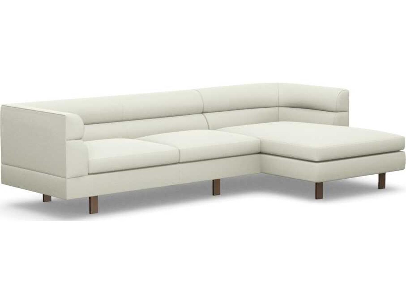 Ornette 2-Piece L-Shaped Sectional Sofa White Upholstered