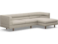 Ornette 2-Piece Upholstered Right Chaise Sectional Sofa in Beige