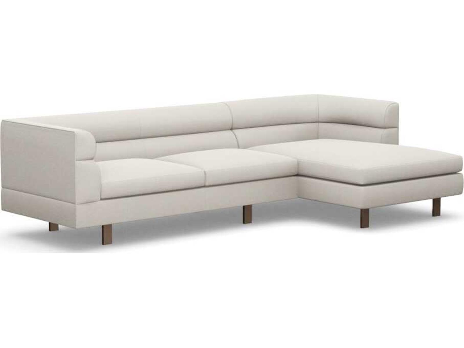 Ornette 2-Piece Right Chaise Sectional Sofa in Cream Shearling