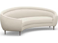Capri Pearl Upholstered Sofa in Icy Grey Faux Linen