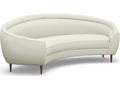 Capri 3-Seat Upholstered Sofa in Pure Walnut and White