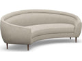 Capri 3-Seat Loma Weave Upholstered Sofa in Wheat with Light Grey Wood Legs