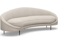 Ava Bluff Polished Brass Upholstered Sofa