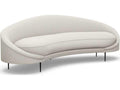 Ava 3-Seat Boucle Sofa with Polished Brass Base