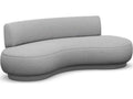 Nuage 3-Seat Pure Grey Faux Linen Upholstered Sofa