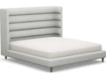 Ornette Upholstered King Platform Bed in Gray Hardwood