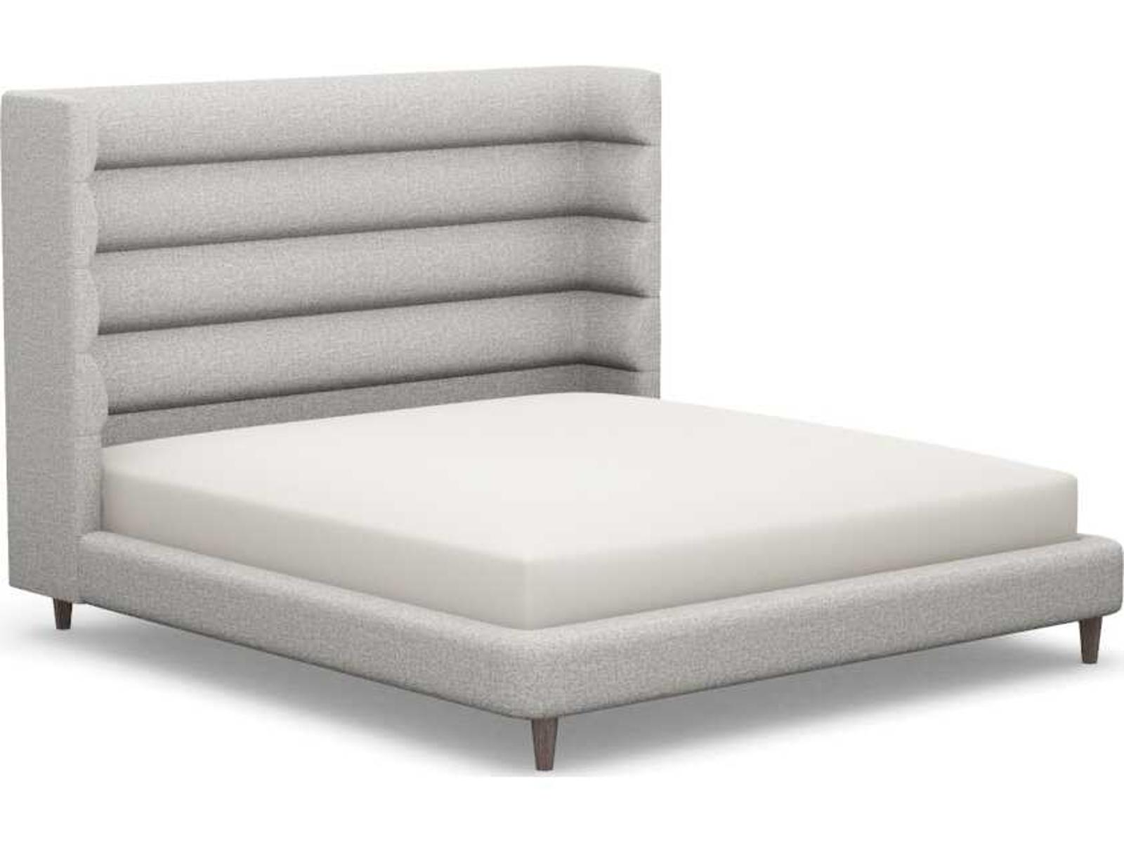 Ornette Gray Hardwood Upholstered King Platform Bed