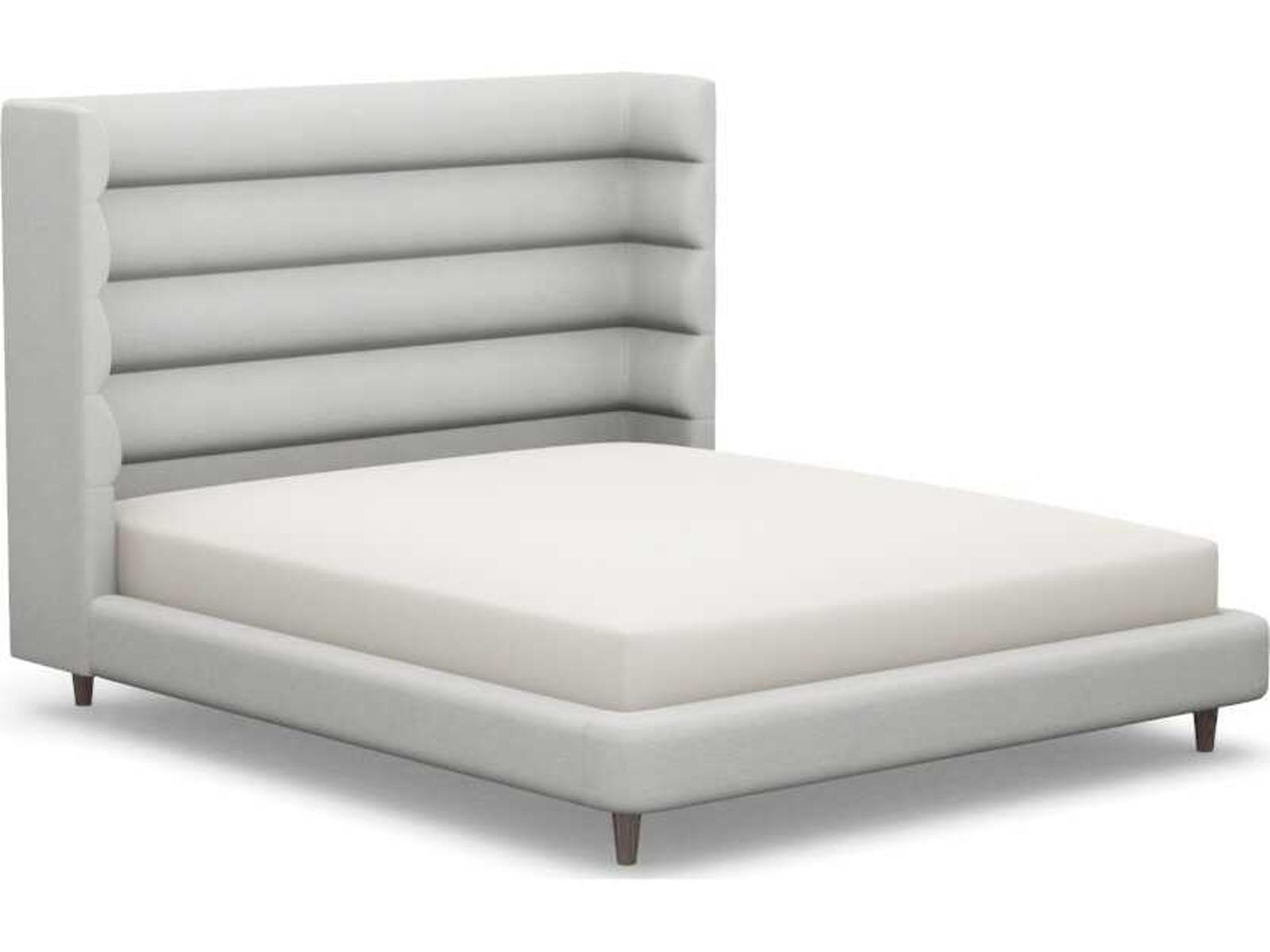 Ornette Upholstered California King Platform Bed in Gray