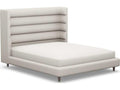 Ornette Upholstered California King Platform Bed in Beige