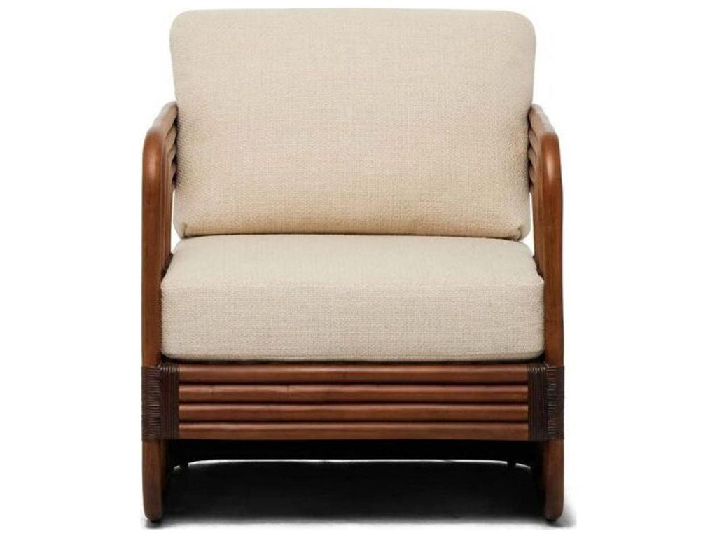 Orchid Lounge Chair with Antique Brown Rattan and Custom Cushion