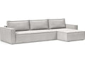 Newilla Adario Fog Upholstered Sleeper Sofa with Reversible Lounger