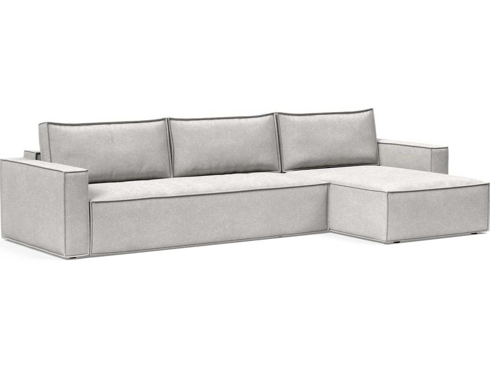 Newilla Adario Fog Upholstered Sleeper Sofa with Reversible Lounger