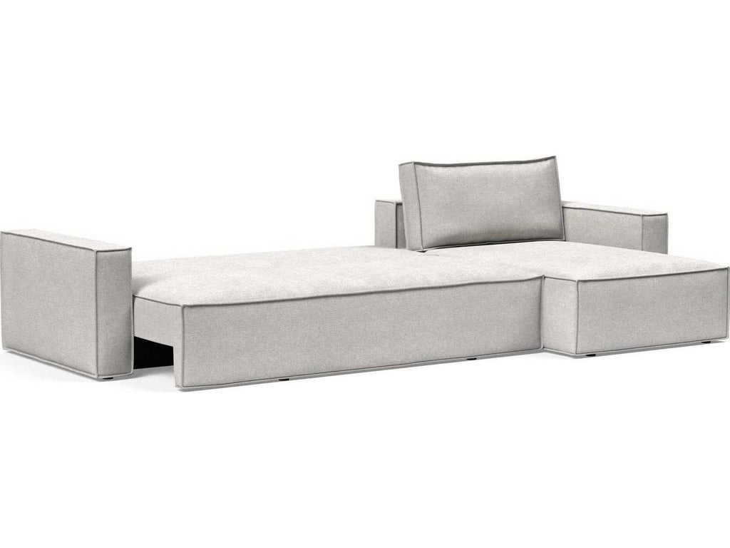 Newilla Adario Fog Upholstered Sleeper Sofa with Reversible Lounger