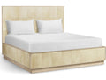 Water Hydra King Panel Bed in Water White Parchment Oak