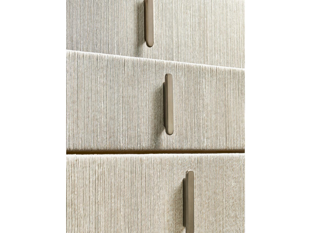 Water Clapotis 6-Drawer Double Dresser with Danish Cord in Bleached Oak