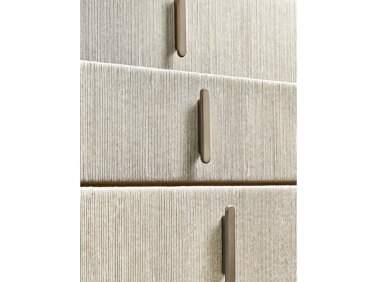 Water Clapotis 6-Drawer Double Dresser with Danish Cord in Bleached Oak