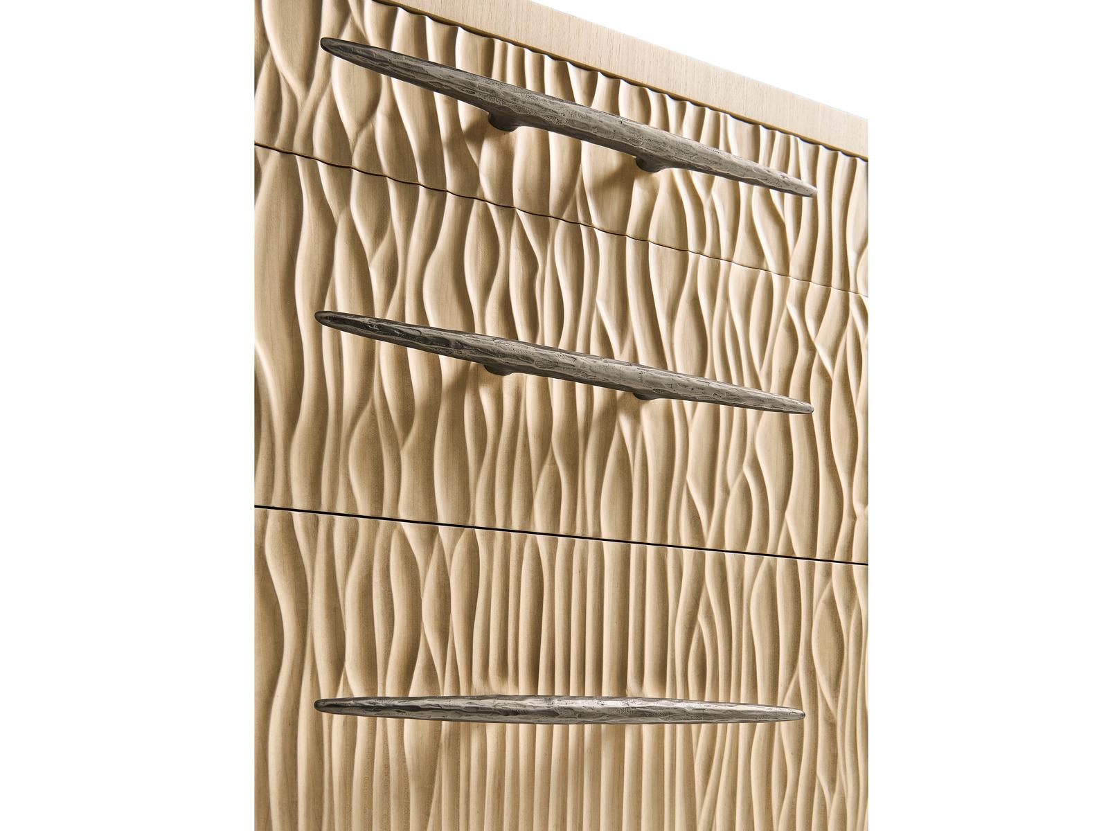 Water Undercurrent 6-Drawer Oak Double Dresser in Natural Dyed Koto