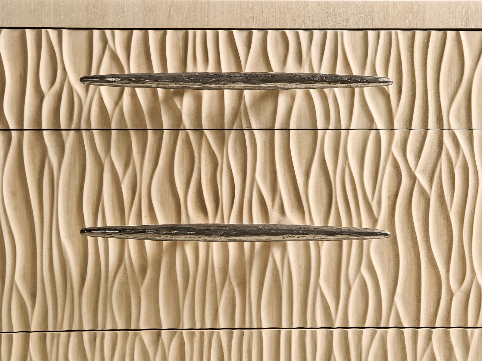 Water Undercurrent 6-Drawer Oak Double Dresser in Natural Dyed Koto