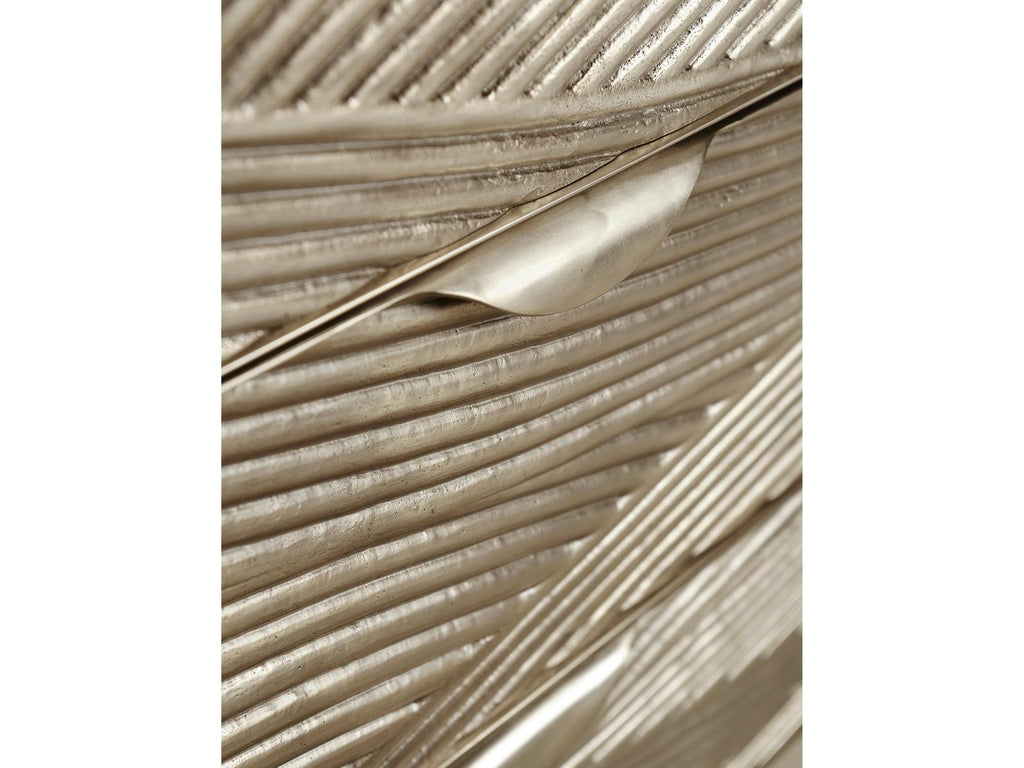 Water Capillary Cast Metal Texture Double Dresser Bleached Oak