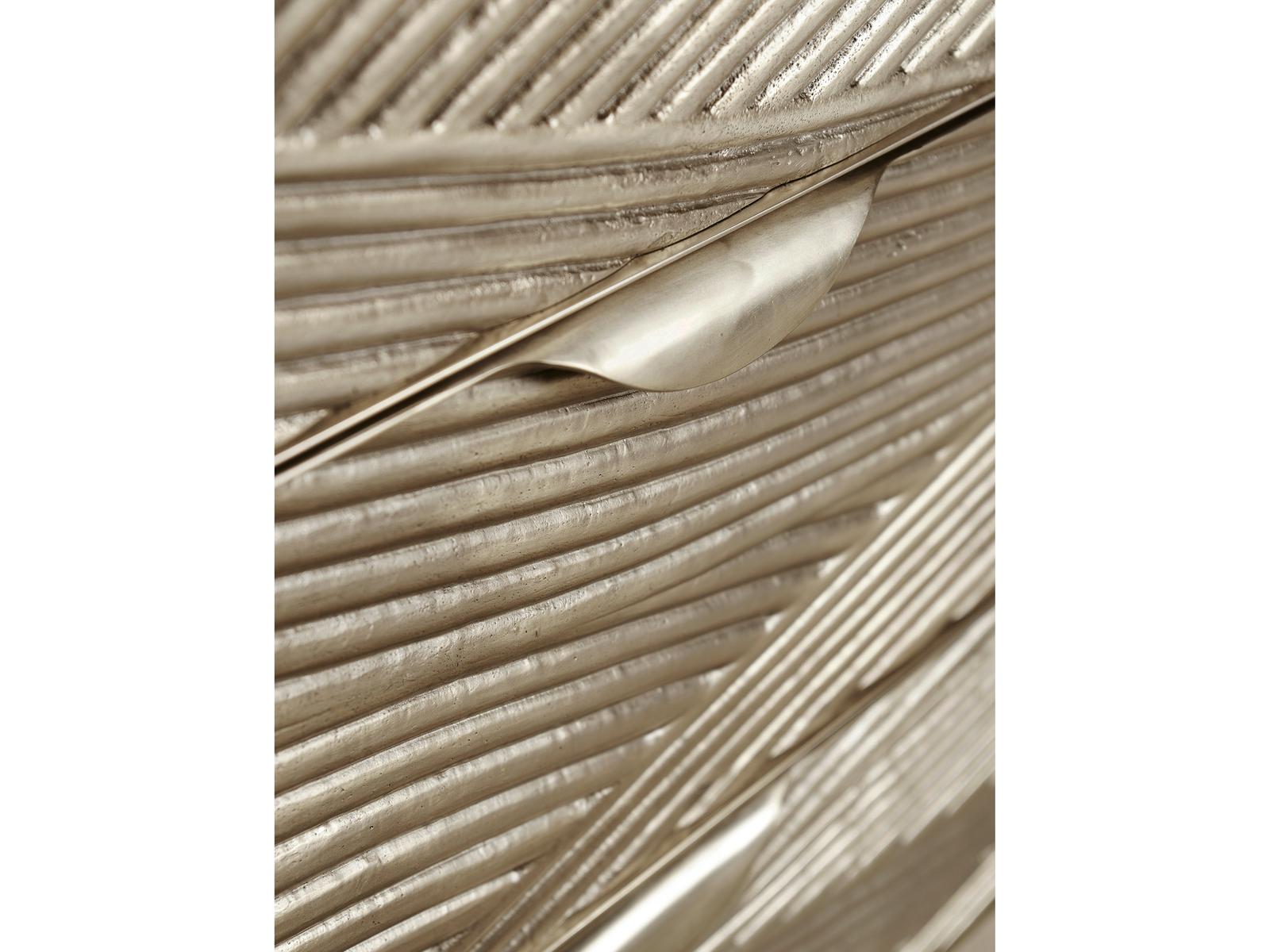 Water Capillary Cast Metal Texture Double Dresser Bleached Oak