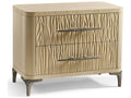 Water Undercurrent Nightstand in Natural Dyed Koto and Stainless Steel