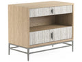 Clapotis Danish Cord Nightstand in Bleached Oak