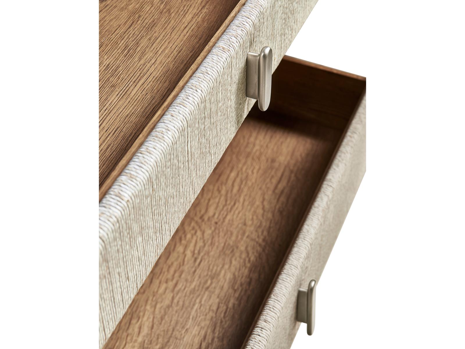 Clapotis Danish Cord Nightstand in Bleached Oak
