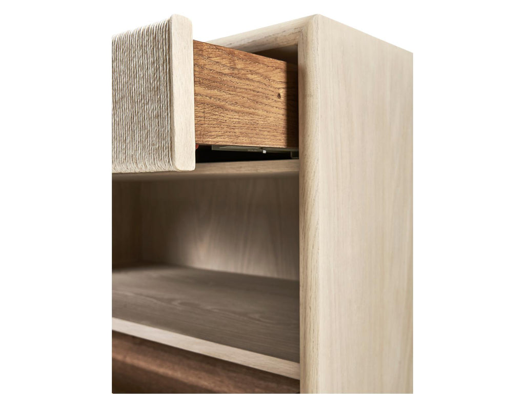 Clapotis Danish Cord Nightstand in Bleached Oak