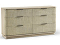 Water Seiche Woven Double Dresser in Bleached Oak