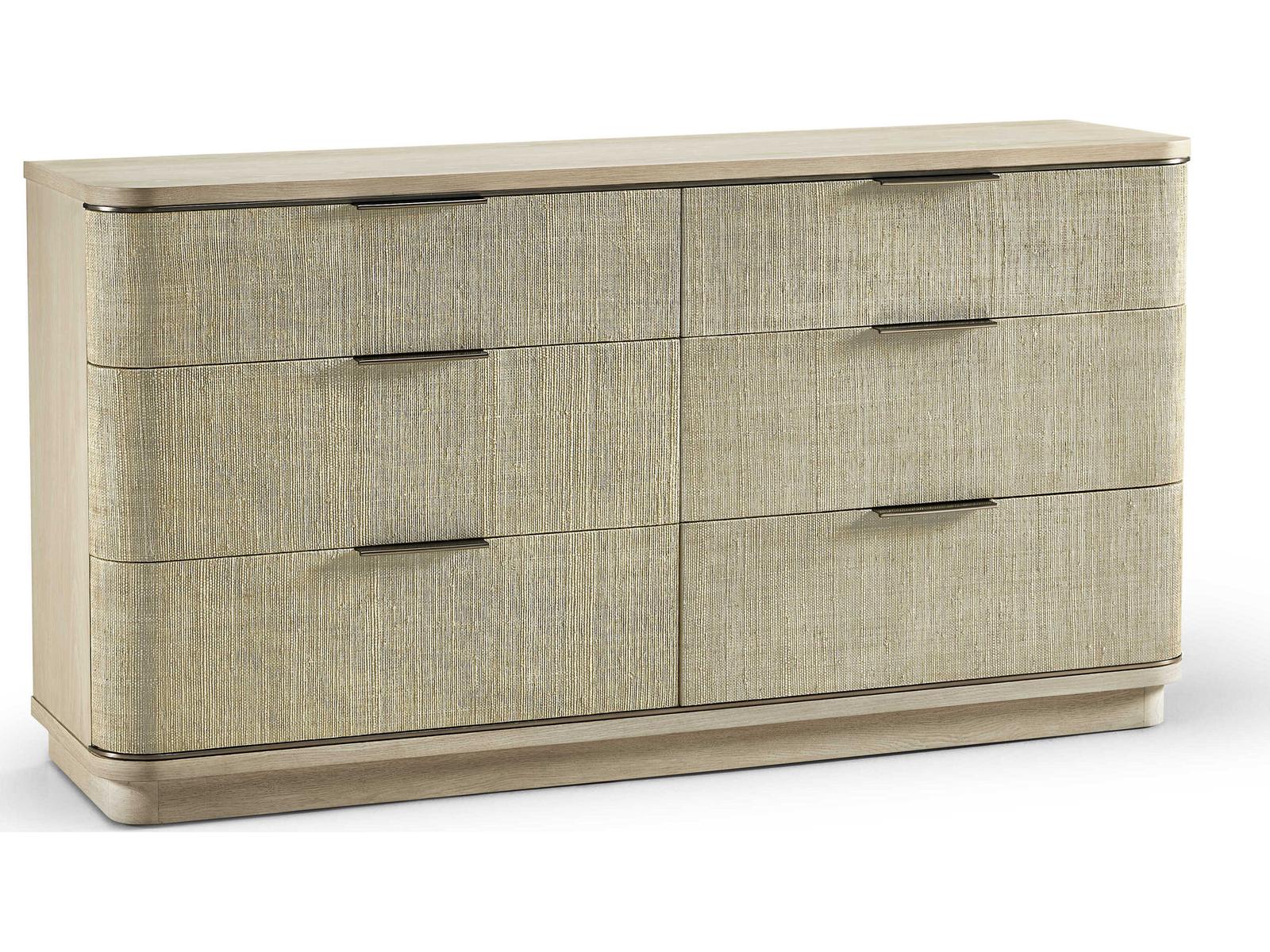 Water Seiche Woven Double Dresser in Bleached Oak
