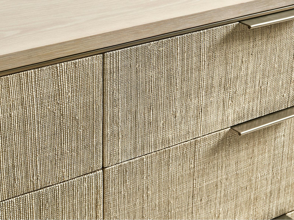 Water Seiche Woven Double Dresser in Bleached Oak