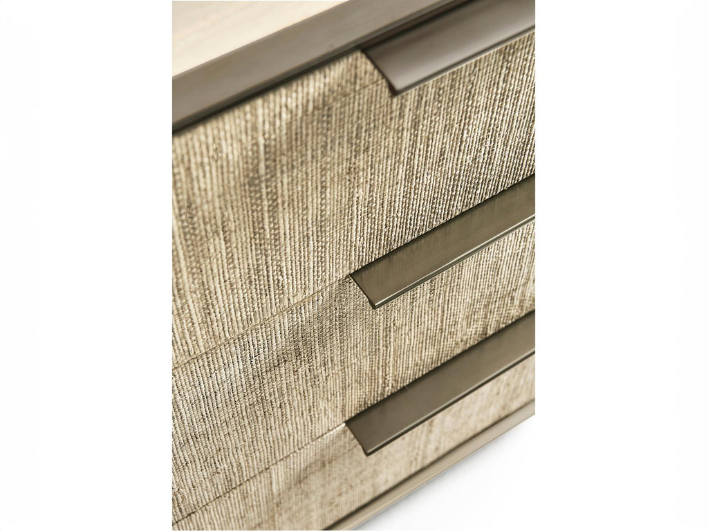 Water Seiche 42-Inch Woven 3-Drawer Nightstand in Whitewash Oak