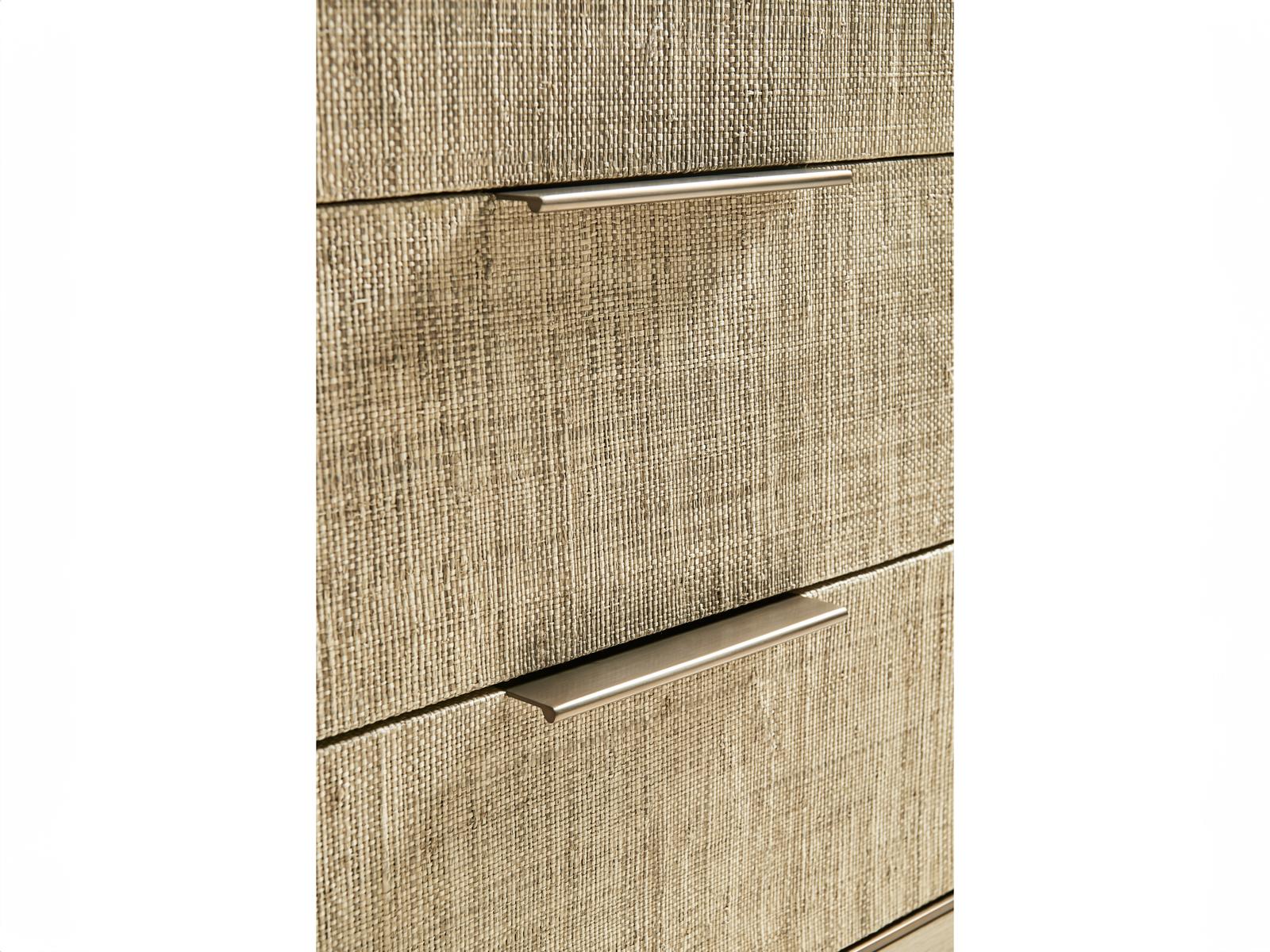 Water Seiche 42-Inch Woven 3-Drawer Nightstand in Whitewash Oak