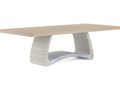 Water Swell Danish Cord Extending Dining Table in Bleached Oak