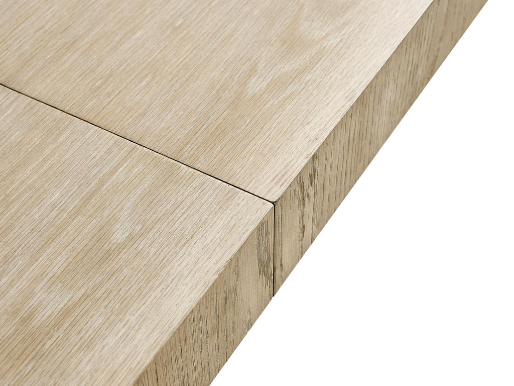 Water Swell Danish Cord Extending Dining Table in Bleached Oak