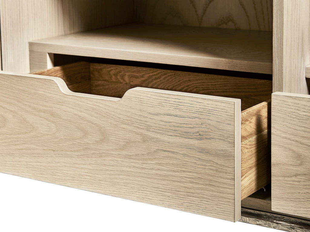 Water 3-Drawers Light Wood Oak Dresser