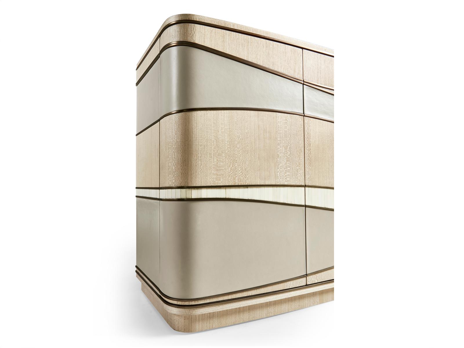 Water Breaker Credenza Console Table in Natural Dyed Koto