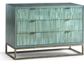 Water Seaglass 4-Drawer Bunching Chest in Blue Straw