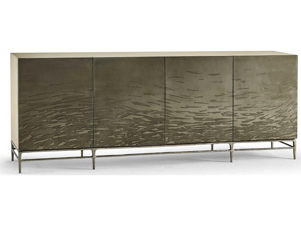 Water Diel Whitewashed Oak Entertainment Console Table