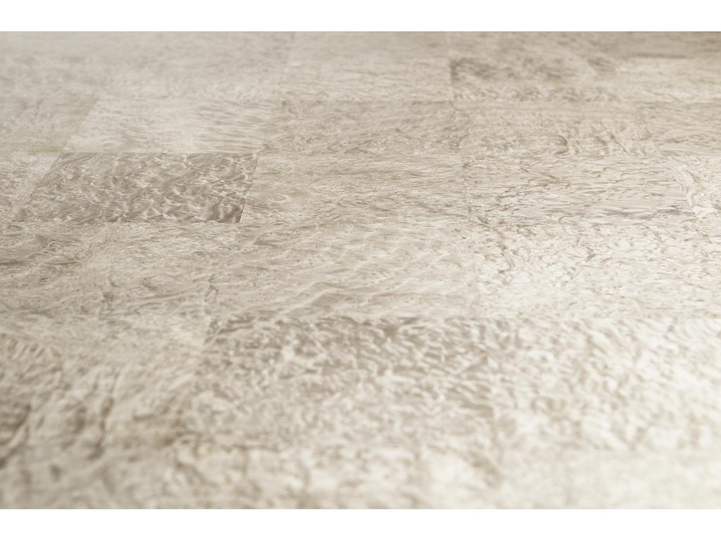Water Rectangular Coffee Table in Dyed Madrona Burr and Satin White Brass