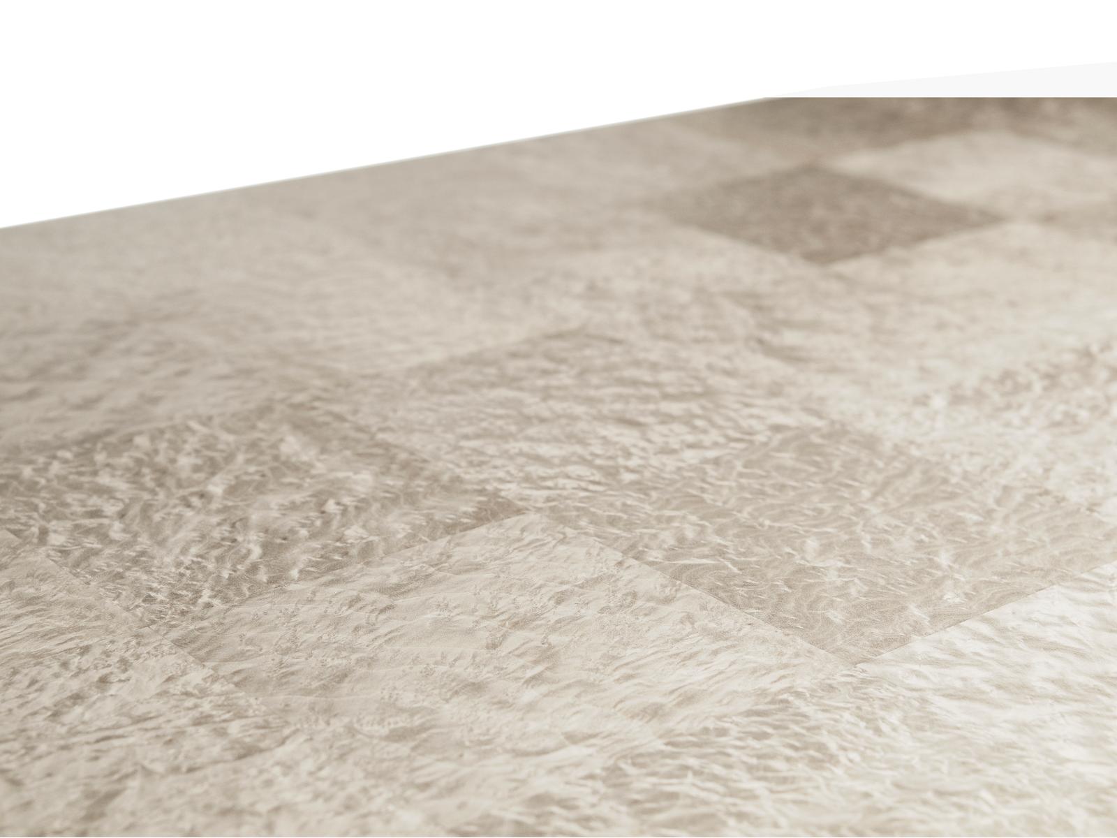 Water Rectangular Coffee Table in Dyed Madrona Burr and Satin White Brass