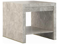 Water Rectangular Madrona Burr End Table in Smoke Gray