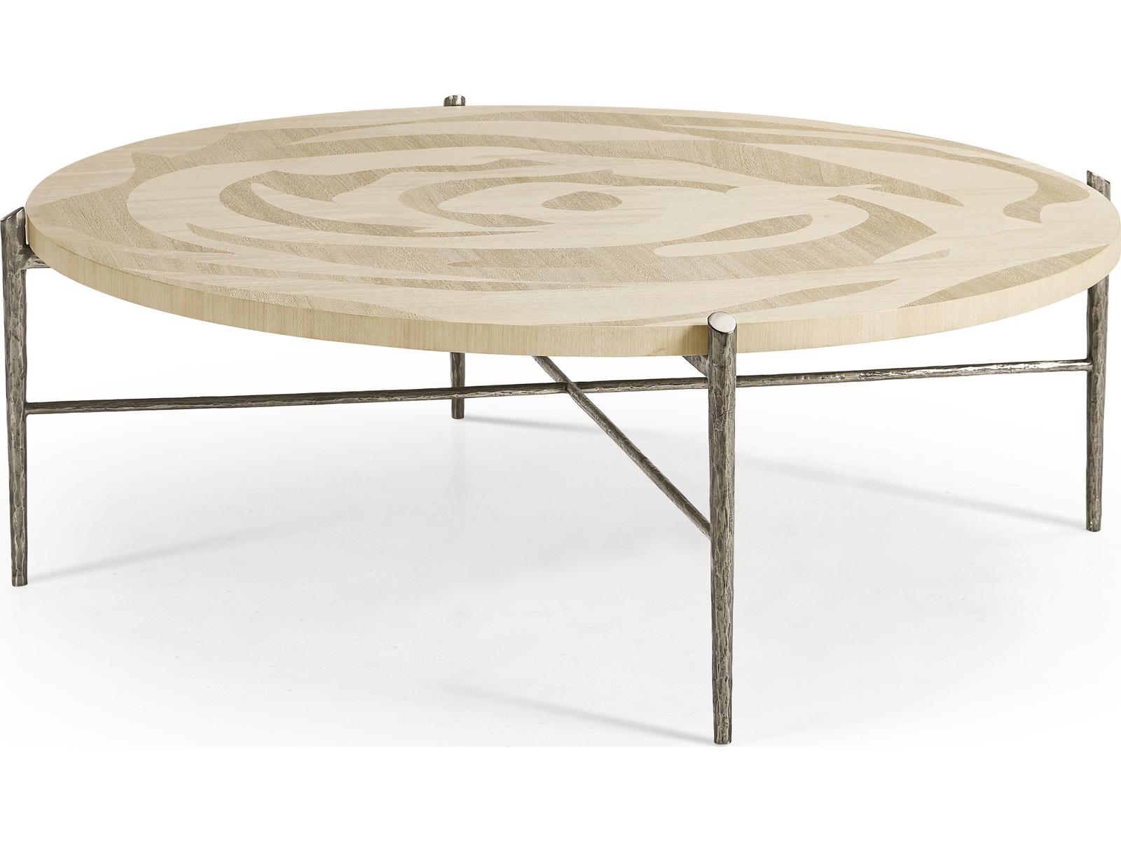 Tidepool Round Coffee Table in Natural Dyed Koto Wood