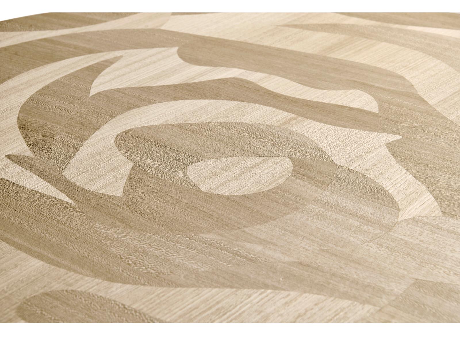 Tidepool Round Coffee Table in Natural Dyed Koto Wood