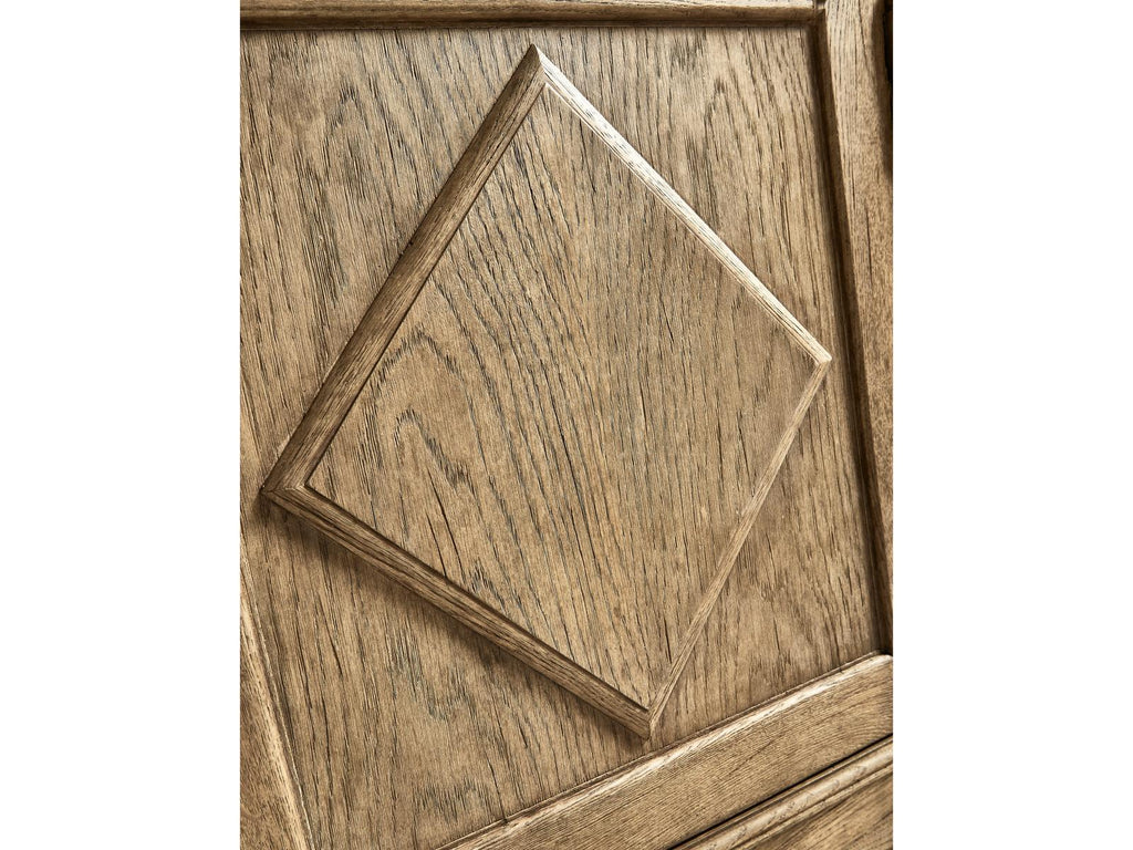 Timeless Oak Credenza Sideboard in Stripped Brown Chestnut