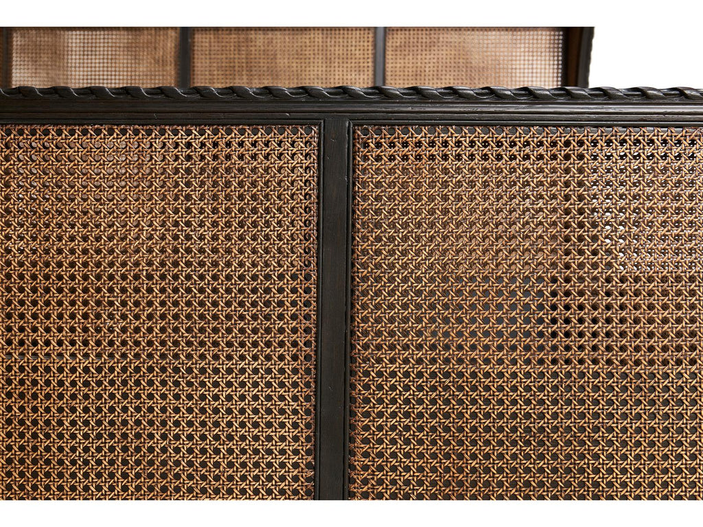 JC Traditional Tangiers King Shelter Bed in Ebonized Oak