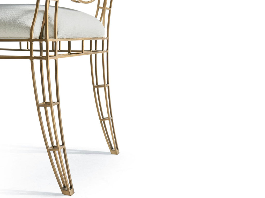 Jc Modern Bronze Upholstered Armless Dining Chair
