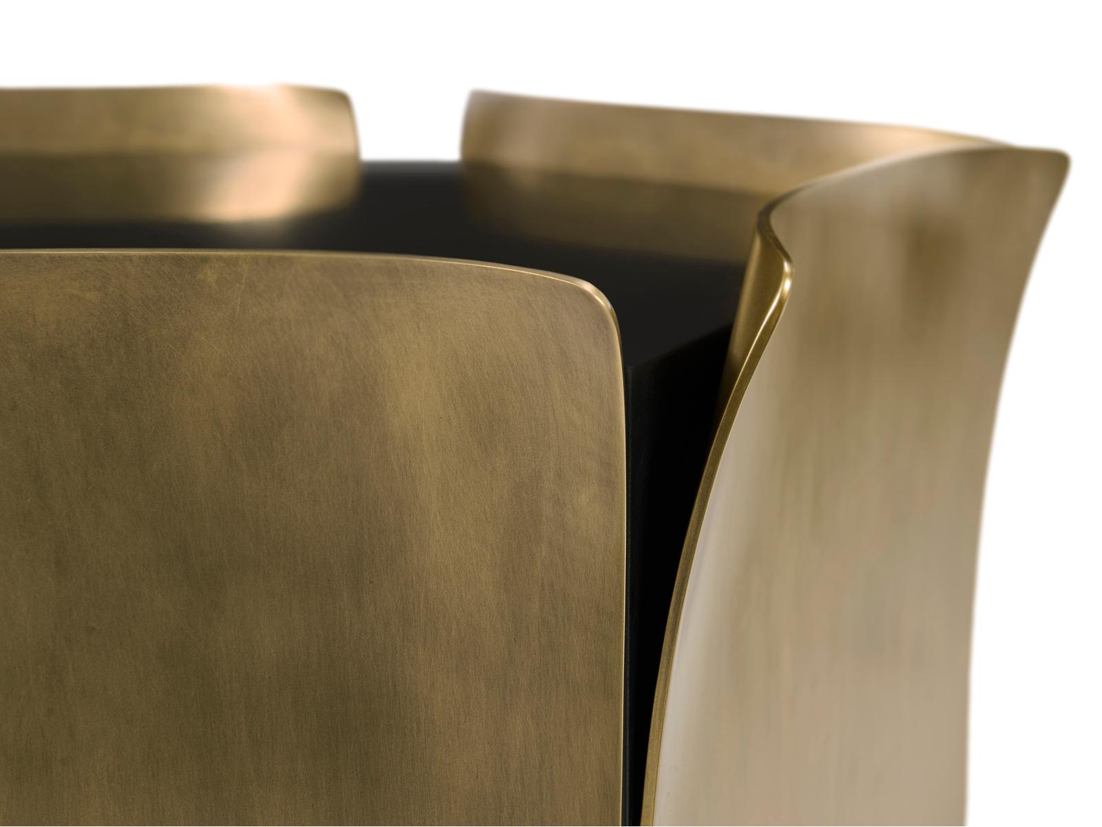 JC Modern Hammersmith Rectangular Metal Satin Brass End Table