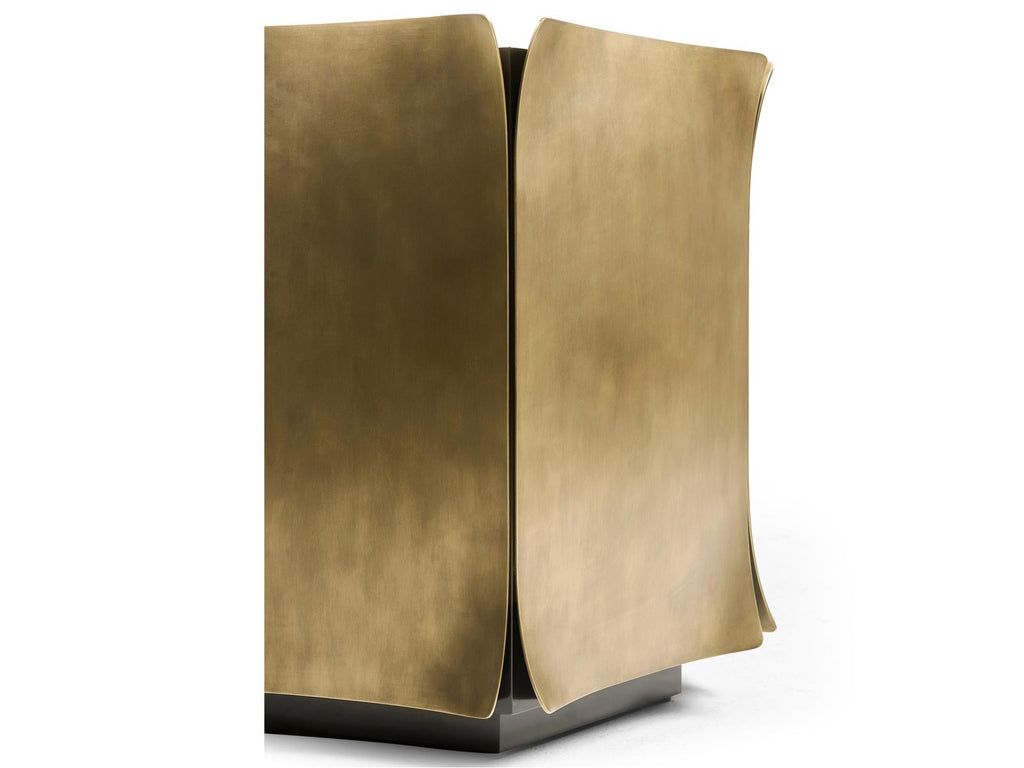 JC Modern Hammersmith Rectangular Metal Satin Brass End Table