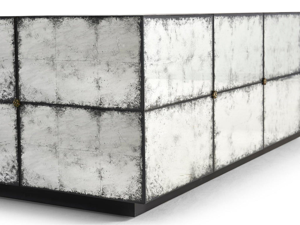Jc Modern Square Mirror Eglomise Glass Coffee Table